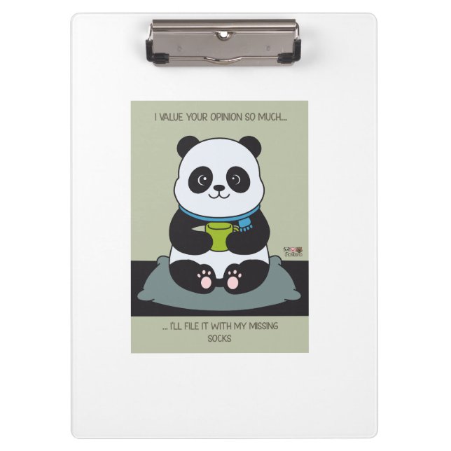 Pranchetas Funny Custom Sarcastic Panda Opinion Coworker Gift (Frente)