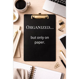 Pranchetas Funny Minimalist Clipboard Office Humor Quote