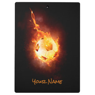 Pranchetas Futebol personalizado, futebol, bola sob o fogo