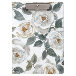 Pranchetas Garden Roses | White Watercolor Floral Vintage