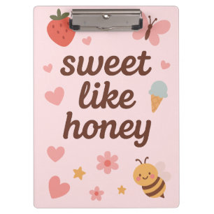 Pranchetas Garota Doce Kawaii Rosa Abelha Estética – Design F