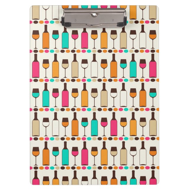 Pranchetas Garrafas e vidros de vinho retros (Frente)