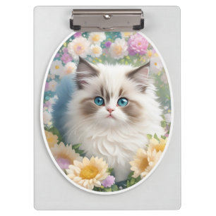 Pranchetas Gatinho Bonito com Flores