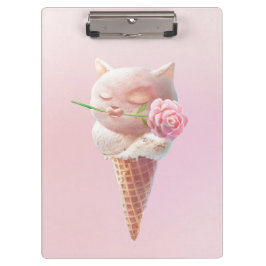 Pranchetas Gatinho sorvete - Rosado e Sonho