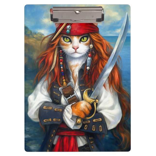 Pranchetas Gato de Pirata de Swashbuckler | Fantasy Character (Frente)