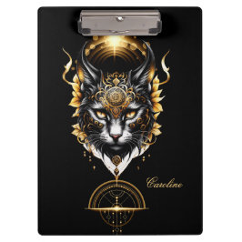 Pranchetas Gato preto de ouro maravilhoso.