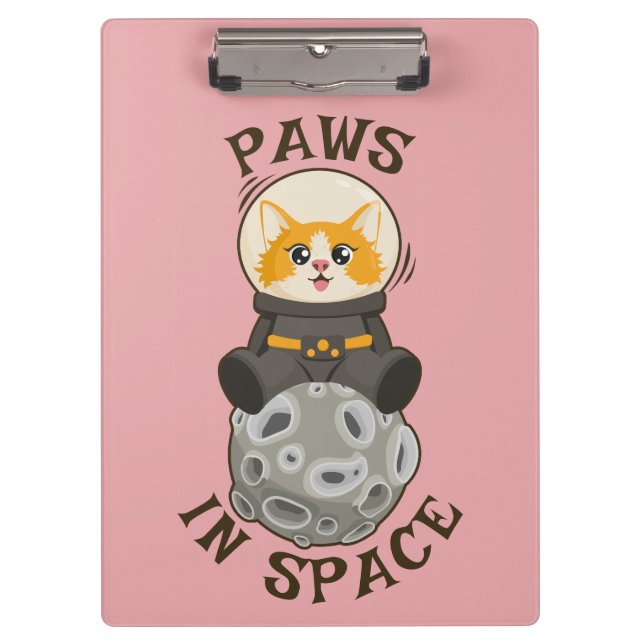 Pranchetas Gato Simples no Espaço Astronauta Animal Cósmico L (Frente)