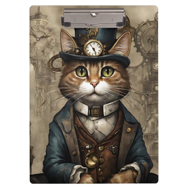 Pranchetas Gato Steampunk (Frente)