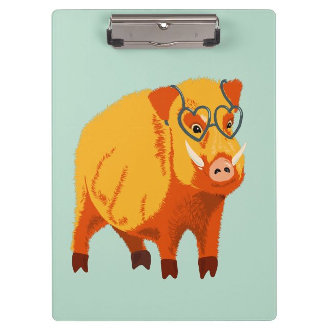 Pranchetas Geek Porco Engraçado Boar Selvagem (Frente)