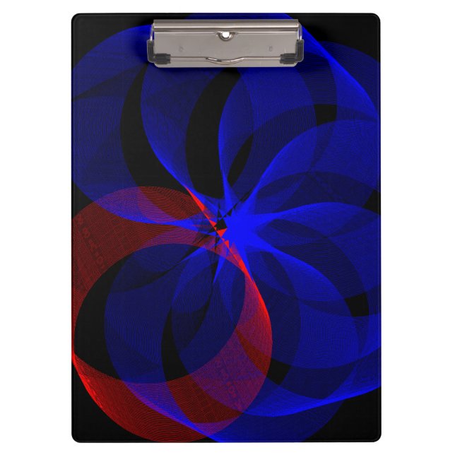 Pranchetas Geométrico de Ênfase Azul Girante (Frente)