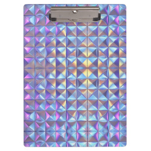 Pranchetas Geométrico Dourado, Azul e Iridescente Puro 2