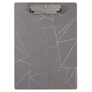 Pranchetas Geométrico minimalista elegante e rosa de ouro Fa