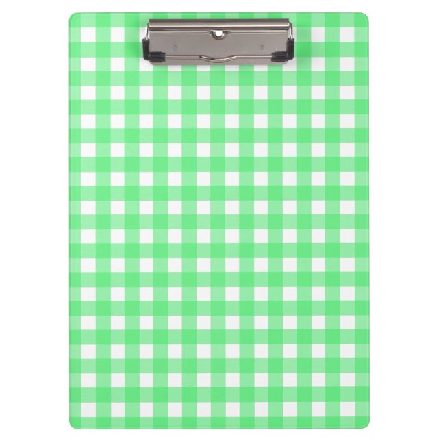Pranchetas Gingham verde (Frente)