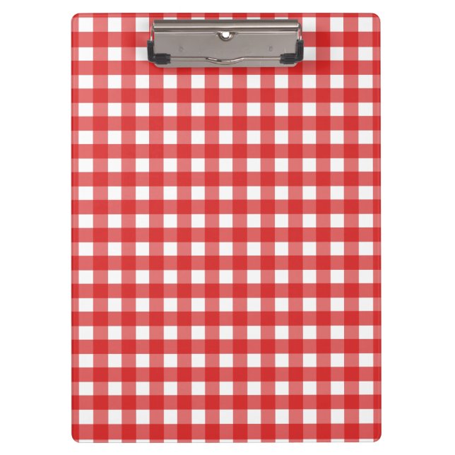 Pranchetas Gingham vermelho (Frente)