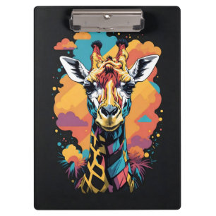 Pranchetas Girafa Gerada por Ai Colorida