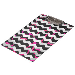 Pranchetas Girafa Impressão Rosa Choque e Preto