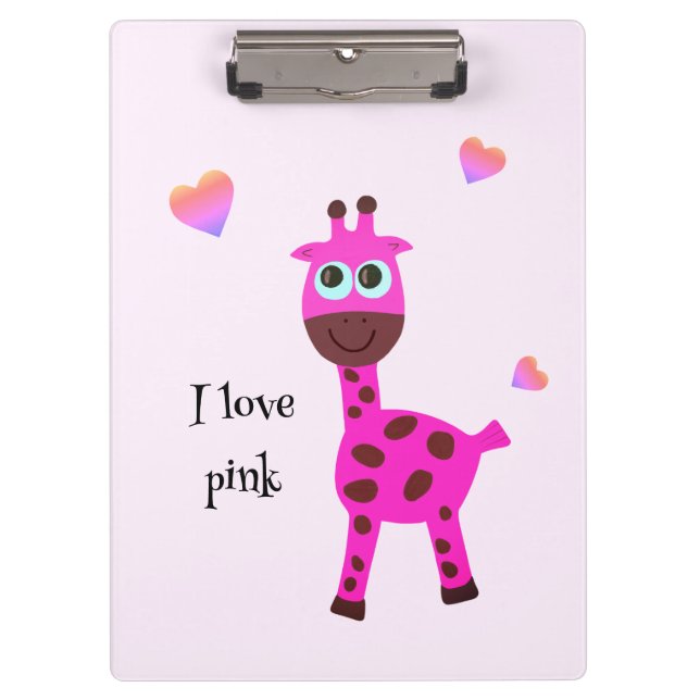 Pranchetas Girafa rosa (Frente)