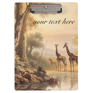 Pranchetas Girafas botânicas, personalizáveis