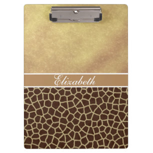 Pranchetas Giraffe Spot, Dourado Impressão de Foto Glitter