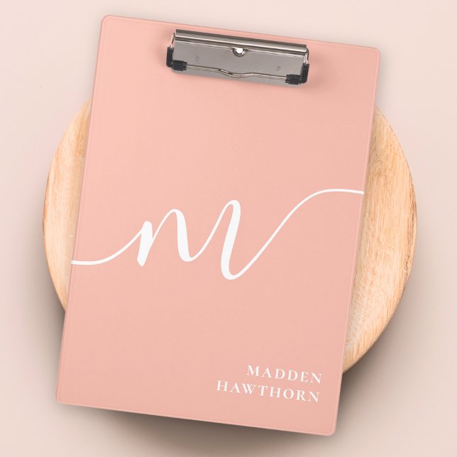 Pranchetas Girassol Monograma - Caligrafia Cor-de-rosa (Criador carregado)