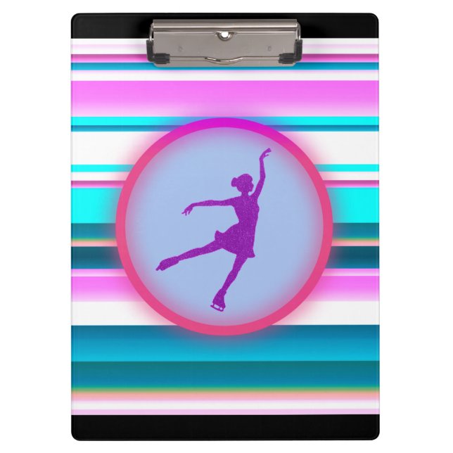 Pranchetas Girls Figure Skating Stripes (Frente)