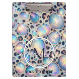 Pranchetas Girly Opal Leopard Print Office School