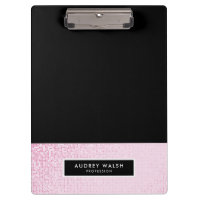 Girly Trendy Pink Sequin Glitter Black