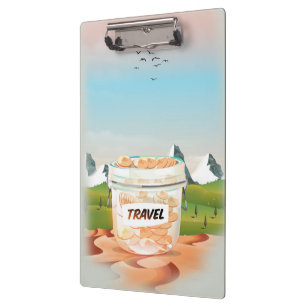 Pranchetas Glass Money Viagem Jar