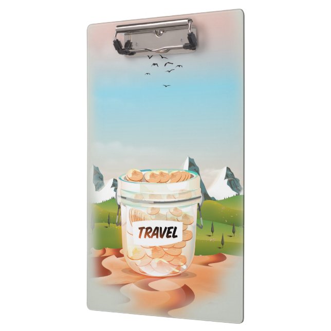 Pranchetas Glass Money Viagem Jar (Esquerda)