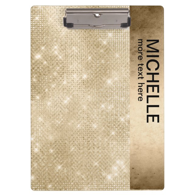 Pranchetas Glitter and Shine Name Dourado ID673 (Frente)