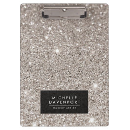 Pranchetas Glitter de prata clássico personalizado