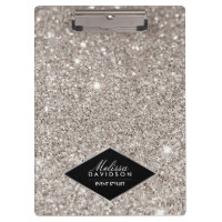 Glitter prateado e beleza glamour personalizadas