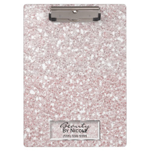 Pranchetas Glitter Sparkle White Stripes Modernas Personaliza