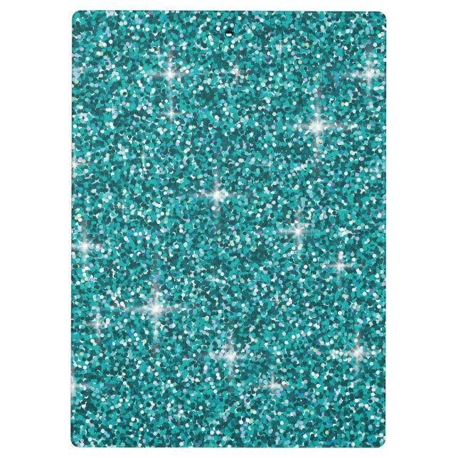 Pranchetas Glitter teal iridescente (Verso)