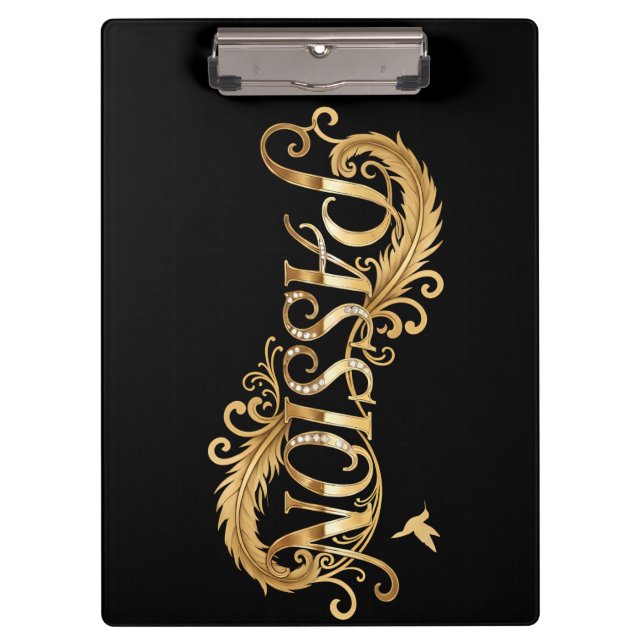 Pranchetas Golden Passion – Luxury Typography Inspirational D (Frente)