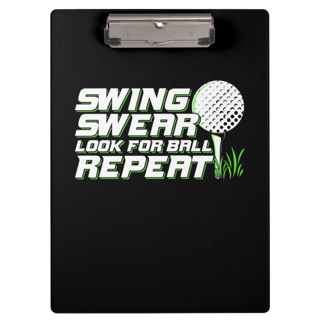 Pranchetas Golfer Swing Sweat Procura Bola (Frente)