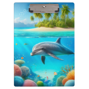 Pranchetas Golfinho submarino colorido tropical/Havaí