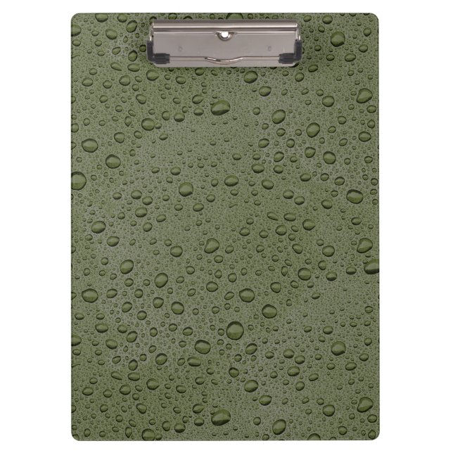Pranchetas Gotas de água verde-oliva (Frente)
