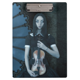 Pranchetas Gótica Vitoriana Segurando Fantasia Dark Violin