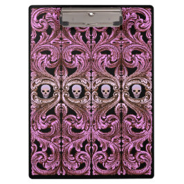 Pranchetas Gótico - Ornament Rosa com Crânio