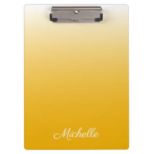 Pranchetas Gradient ombre personalizado amarelo