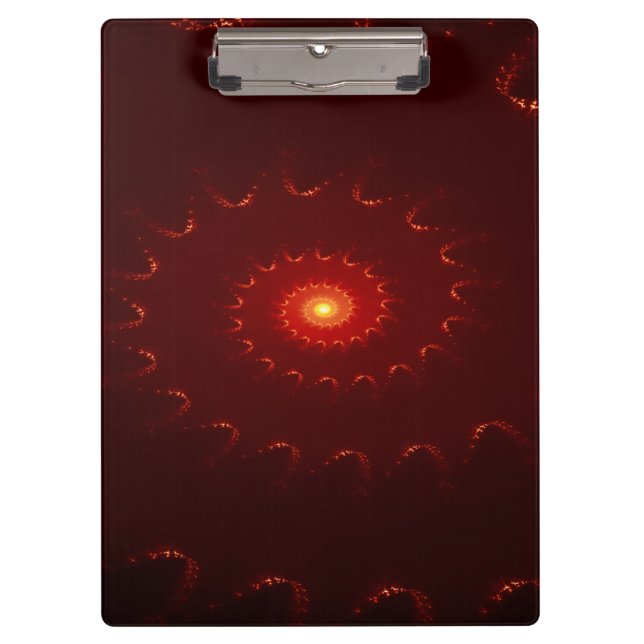 Pranchetas Gradiente de espiral vermelho fiery (Frente)