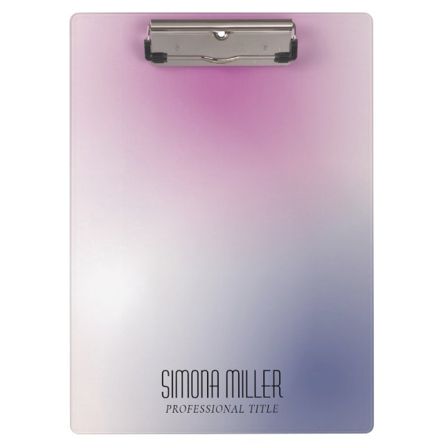 Pranchetas Gradiente Estético Minimalista Rosa Roxo Branco (Frente)
