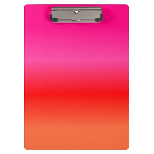 Pranchetas Gradiente rosa, vermelho e laranja (Frente)