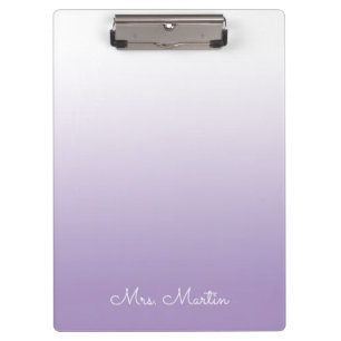 Pranchetas Gradiente Roxo Claro Personalizado Professor