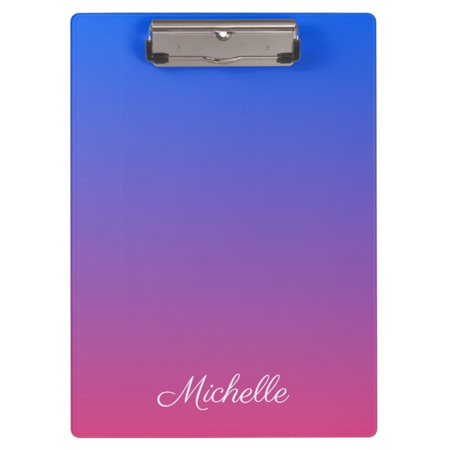 Pranchetas Gradiente verde-azul e cor-de-rosa personalizado (Frente)