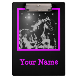 Pranchetas gráfico rosa-cavalo selvagem, personalizado