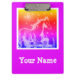 Pranchetas gráfico rosa-cavalo selvagem, personalizado