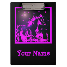 Pranchetas gráfico rosa-cavalo selvagem, personalizado