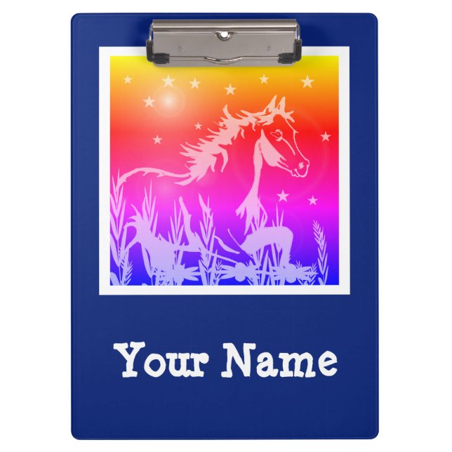 Pranchetas gráfico rosa-cavalo selvagem, personalizado (Frente)